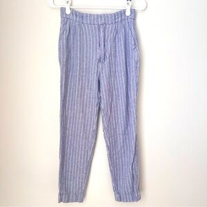 Abercrombie & Fitch Blue White Striped Linen Pants Size XS
